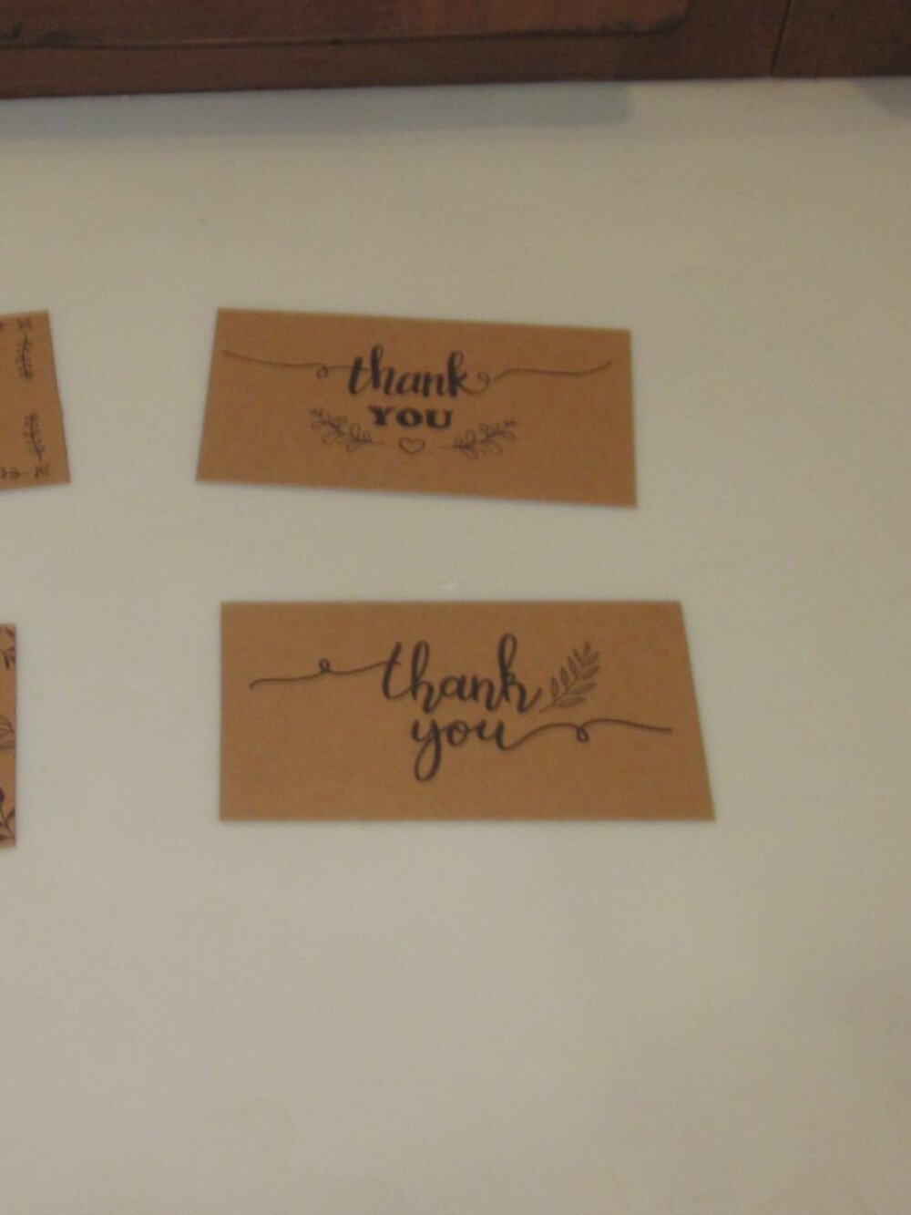 Kraft Paper Thank You Cards 100 - Picture 3 of 3